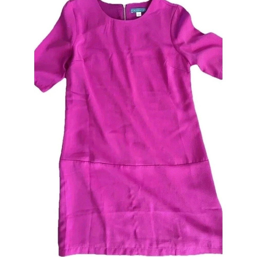 Pink Dress Small Short Sleeve Loose Fit Gold Back Zip Comfy S